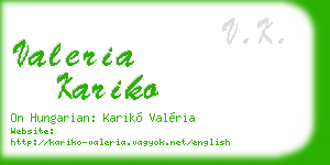 valeria kariko business card